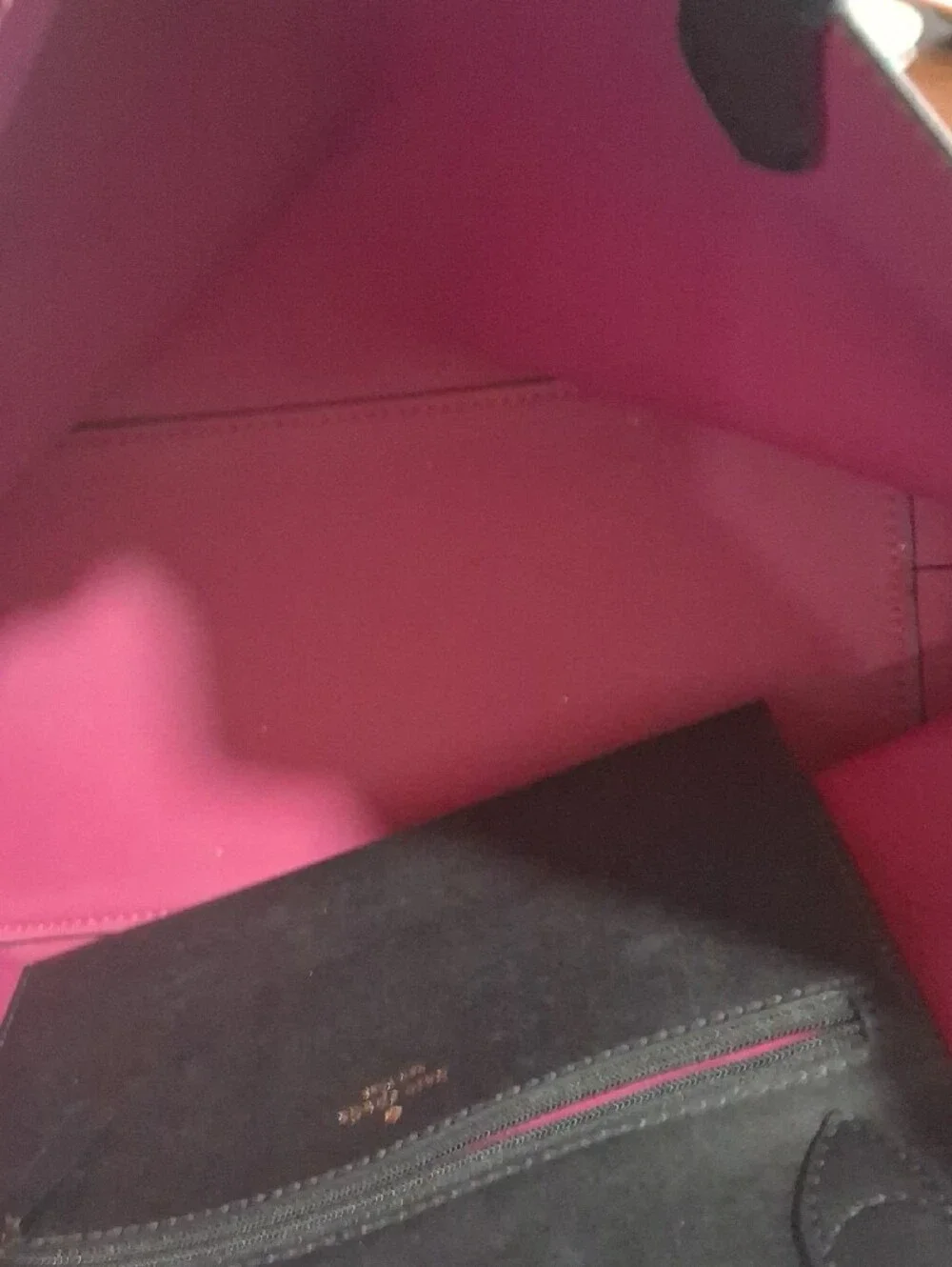 kate spade Black Leather Tote with Gold Floral Accent